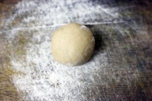 dough ball ready to be rolled