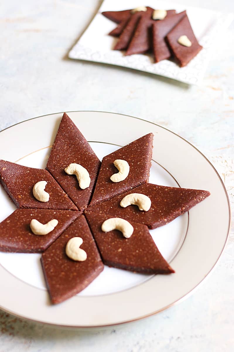 chocolate kaju katli recipe