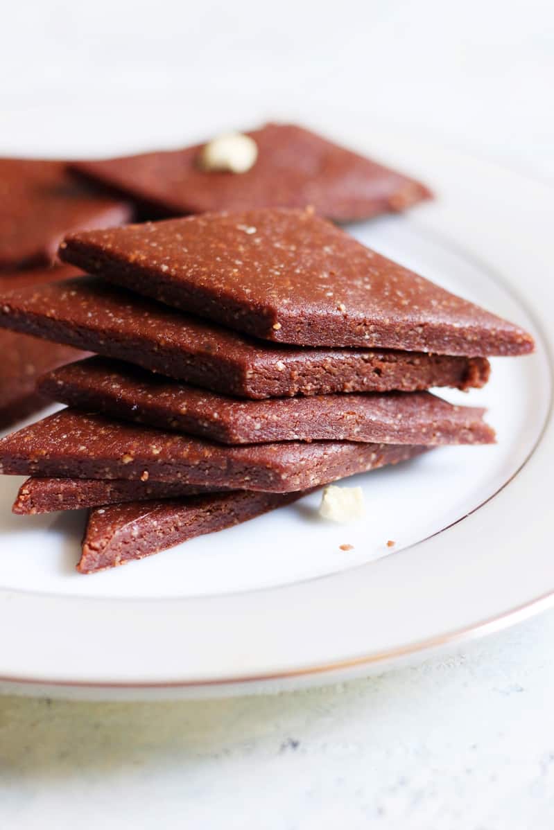 chocolate kaju katli recipe c