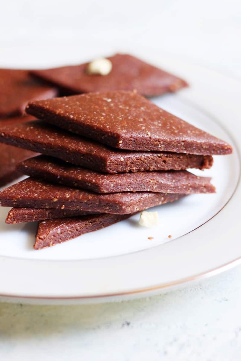 chocolate kaju katli recipe c