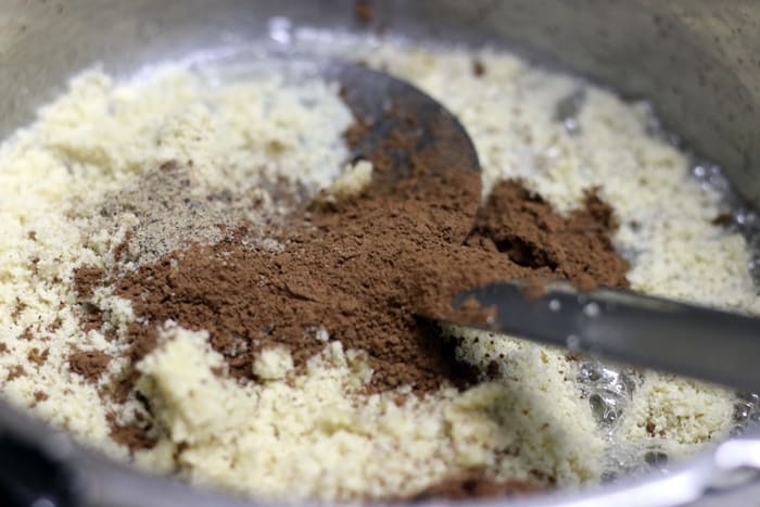 chocolate kaju katli recipe step 3