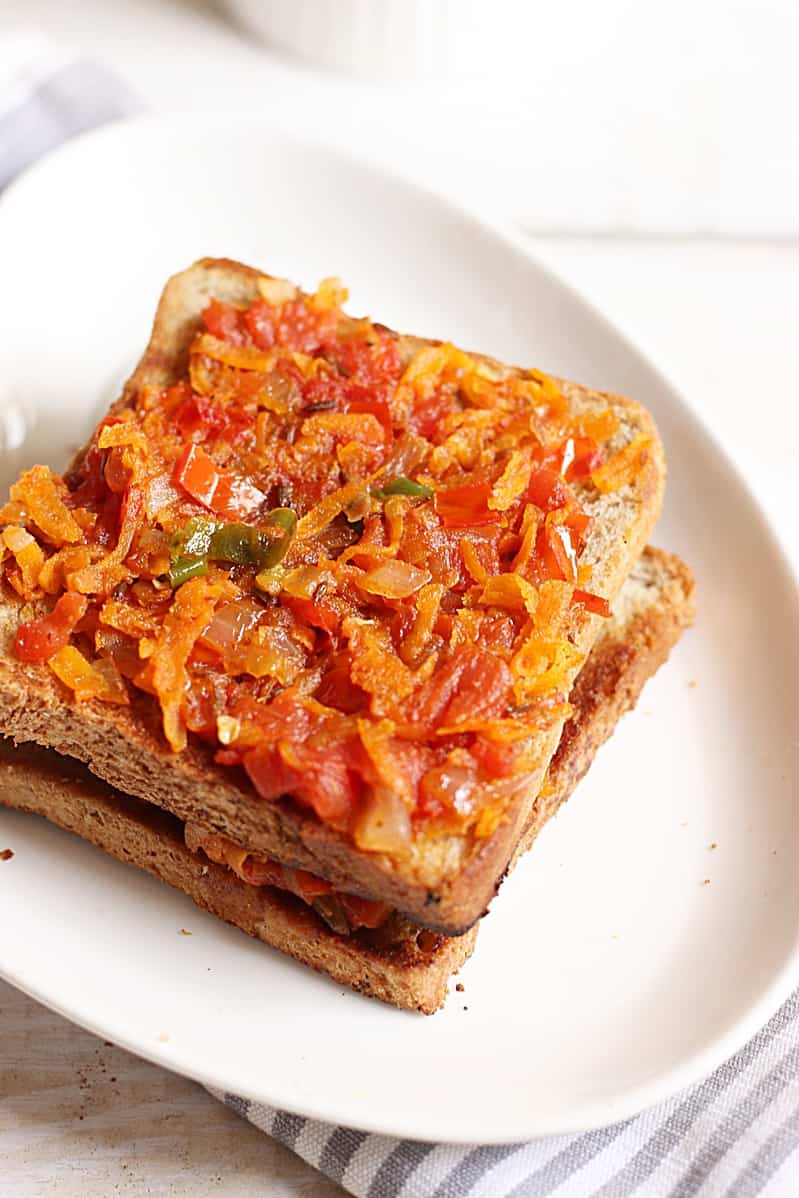 Bakery style masala toast recipe a