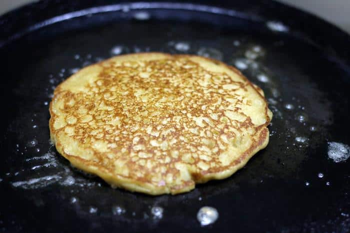 Eggless pancake ready