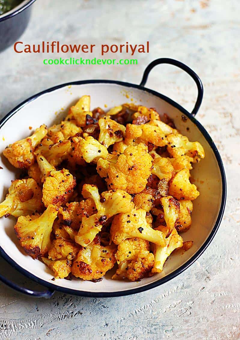 cauliflower poriyal recipe