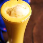 mango milkshake recipe-thick and creamy Indian mango milkshake served with a scoop of ice cream