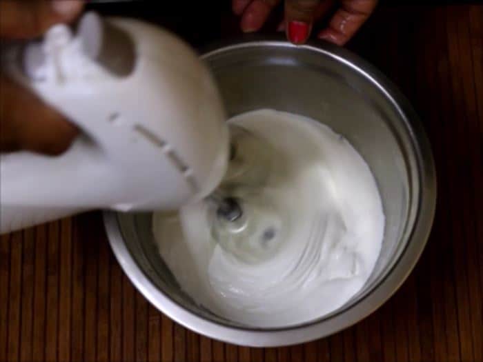 Butterscotch Ice Cream Recipe 2 Cream whipped used an electric beater.