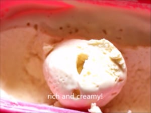 homemade butterscotch ice cream ready to serve