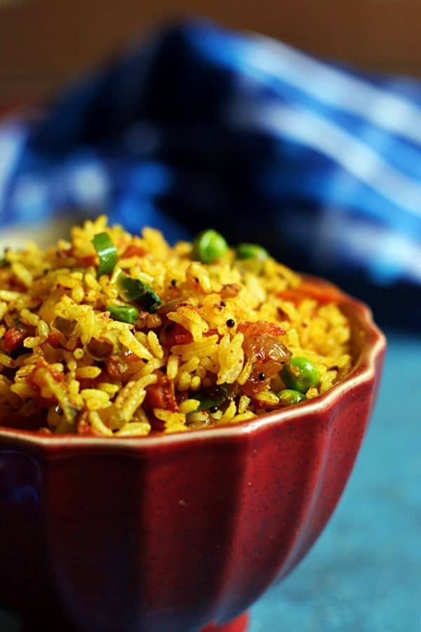 how to make easy masala rice recipe with video and step by step photos.