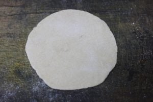 wheat dough rolled into small disc