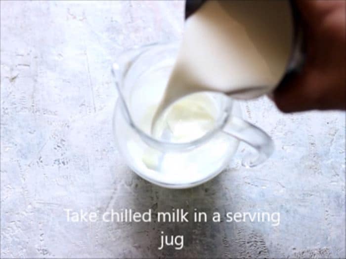 chilled milk for rose milk recipe