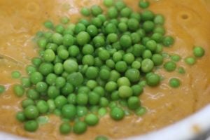 green peas added