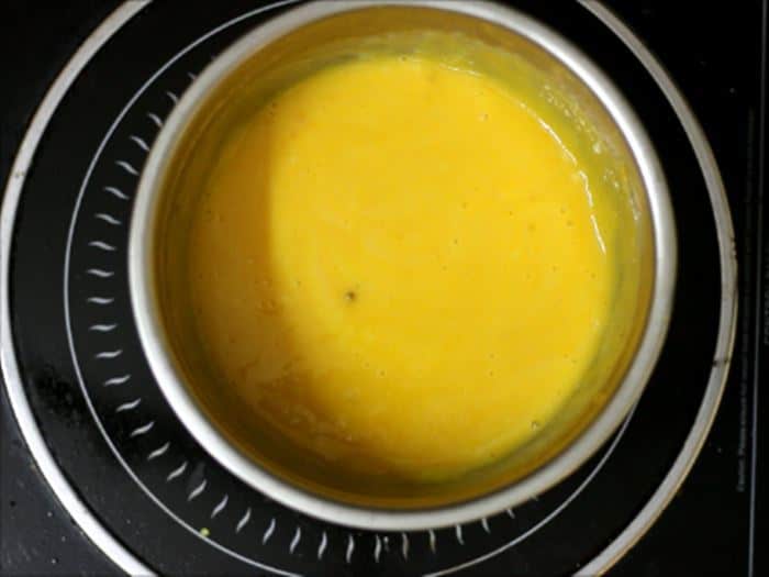 making mango custard recipe