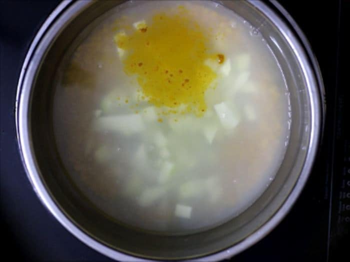 pressure cooking for mango dal recipe