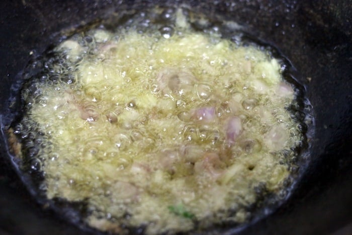 sauteing onions in sesame oil