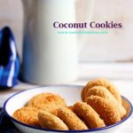 Eggless coconut cookies served in a bowl
