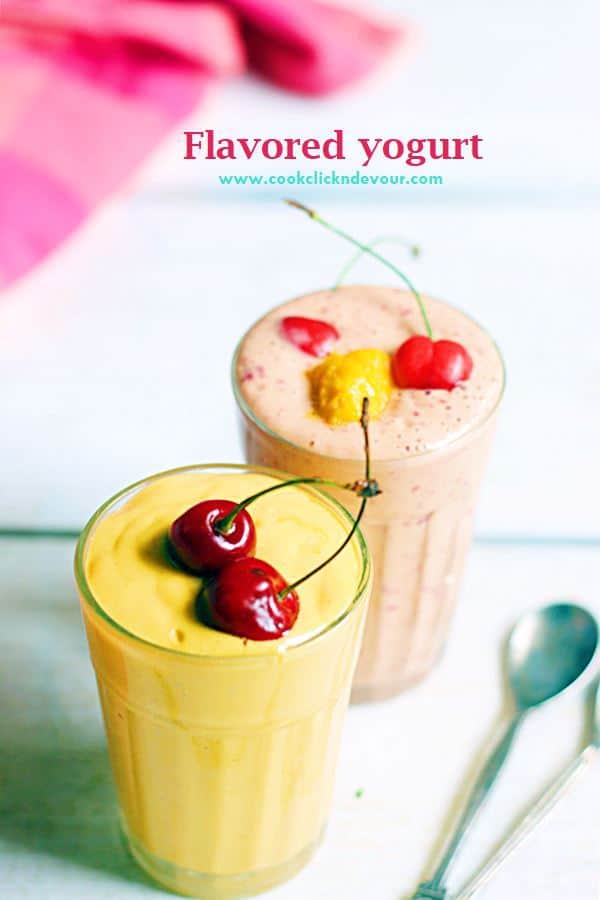 flavored yogurt recipe, fruit yogurt recipe