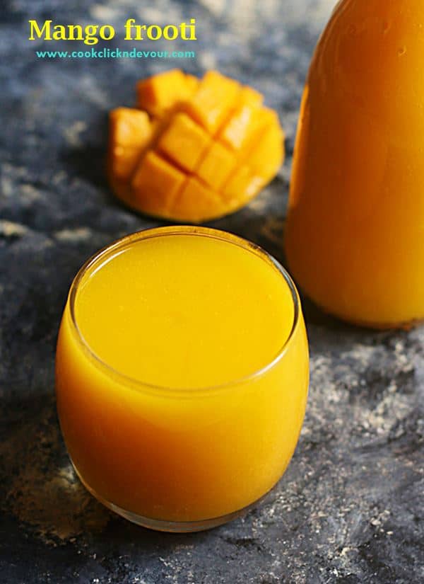 Homemade mango frooti recipe