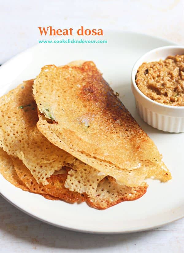 Wheat dosa recipe 