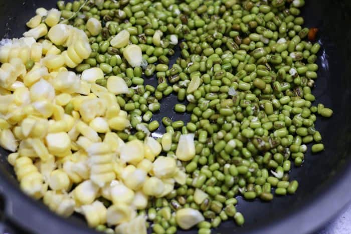 Making healthy mung bean salad recipe