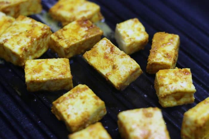 grilled paneer recipe making