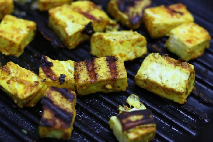 grilled paneer recipe making