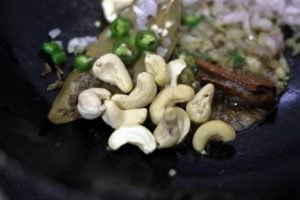 frying cashews in ghee