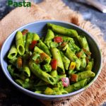 creamy spinach pasta recipe served with dinner