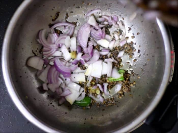 Making tomato pappu recipe