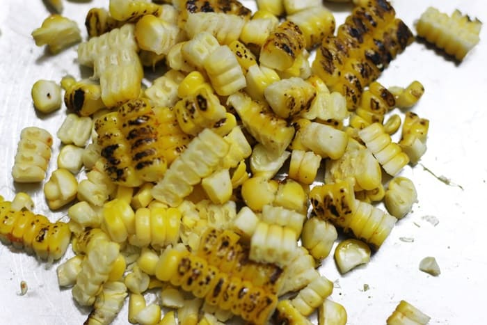 roasted corn kernels for making salad