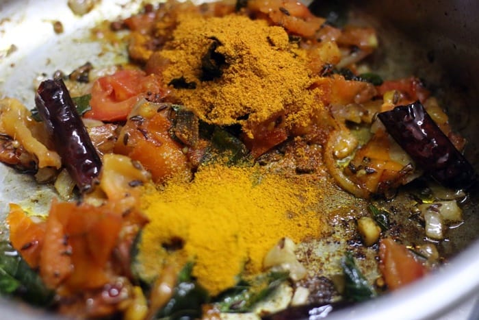 adding spice powders