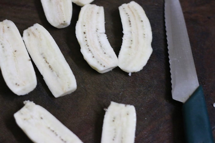 sliced bananas for caramelizing