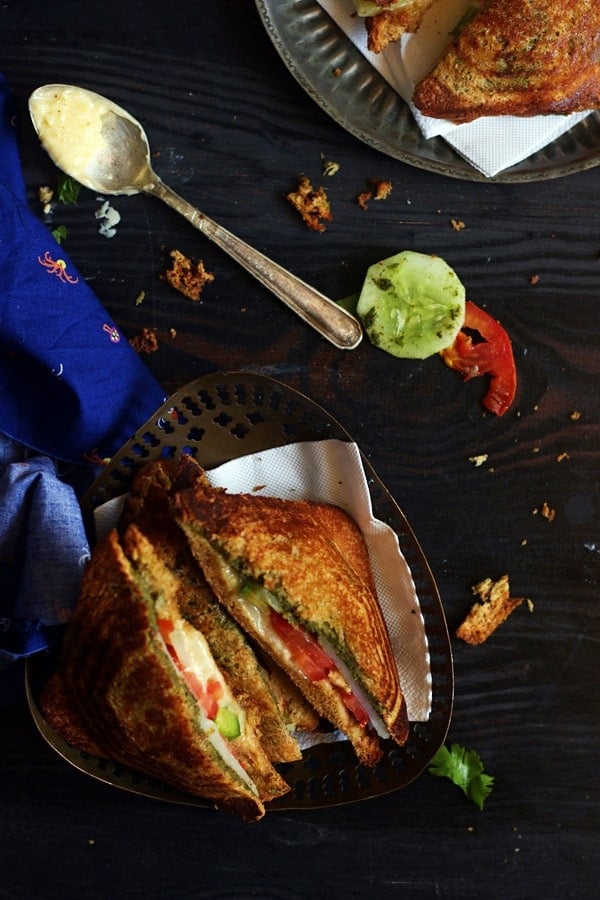 cheese veg sandwich recipe