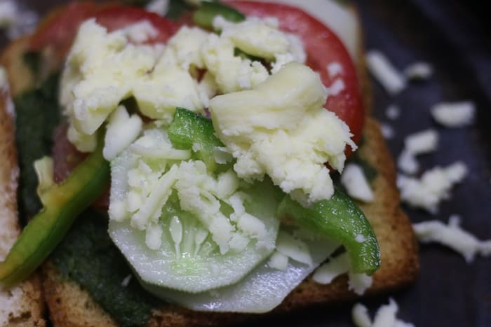 ready to toast veg cheese sandwich