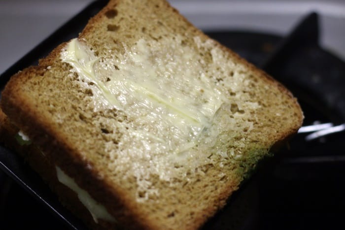 toasting sandwich