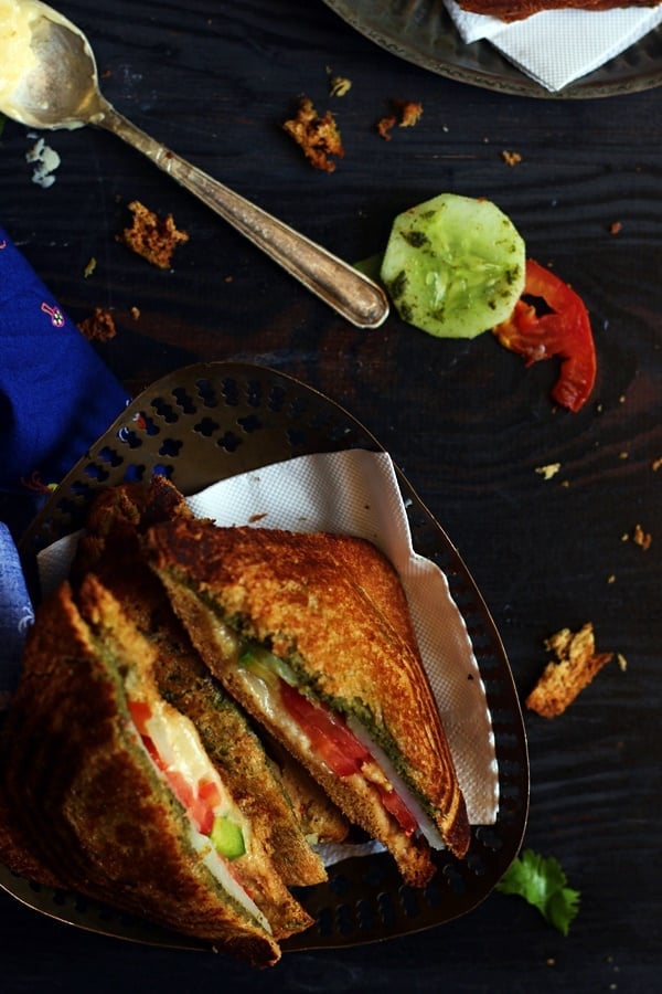 Veg cheese sandwich recipe