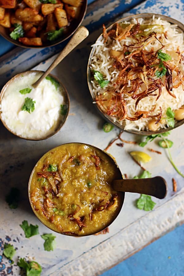 dhaba dal served with jeera rice