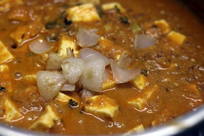 Paneer do pyaza recipe ready