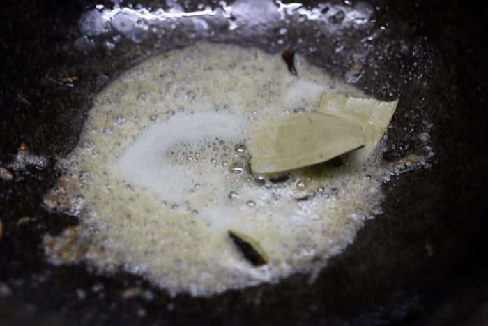 Sauteing whole spices in butter