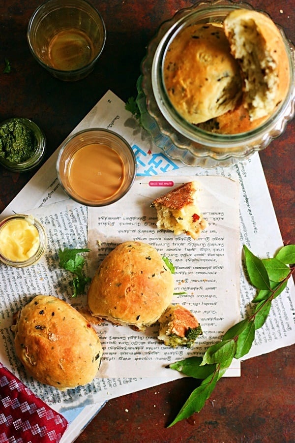 bakery style khara bun recipe