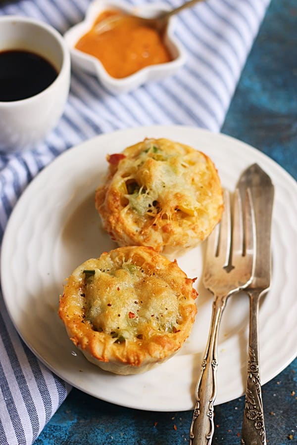 Easy Pizza Muffins Recipe | Cook Click N Devour!!!