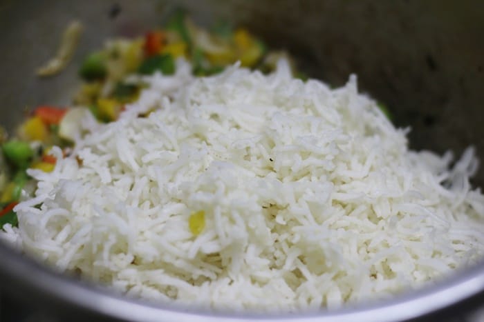 making capsicum rice recipe