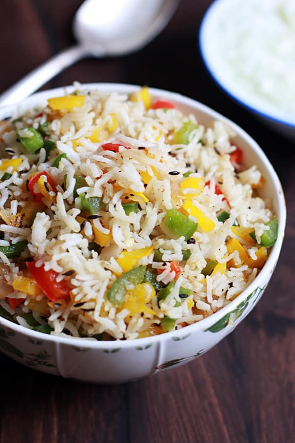 capsicum rice recipe