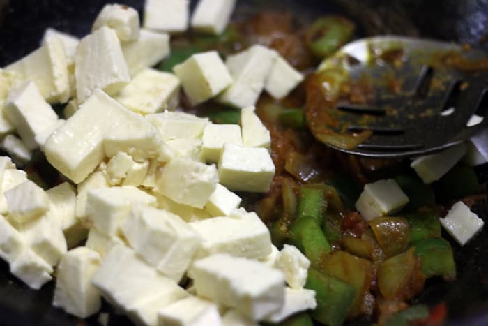 Making paneer chatpata recipe