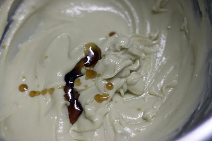 Creamed butter and sugar