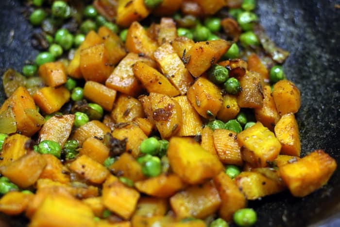 Gajar Matar Sabzi Ready to serve