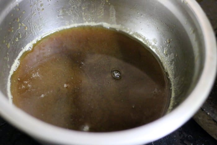 liquid extracted from soaked dates- date syrup making