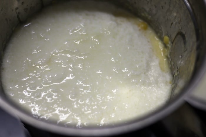 yogurt added to batter for making handvo recipe