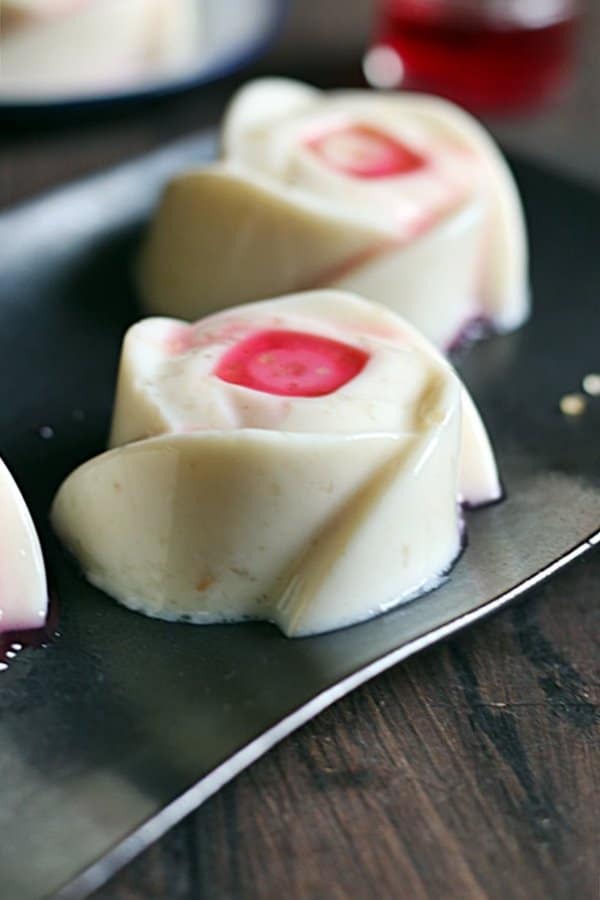 Tender coconut pudding - closeup shot