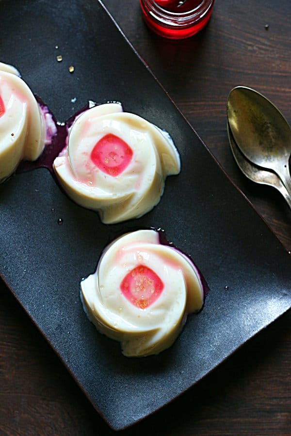 overhead shot of tender coconut jelly 