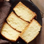 Thick slices of butter cake baked fresh